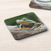 Jeu de dessous de verre de grenouille de nom perso (Côté gauche)