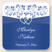 Jeu de Dessous de verre de Mariages Royal Blue, Bl (Devant)