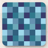 Jeu de Dessous de verre d'eau Ocean Checkers bleu (Devant)