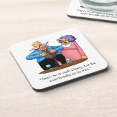 Jeu de Dessous de verre d'Humours à vin amusant (Côté gauche)