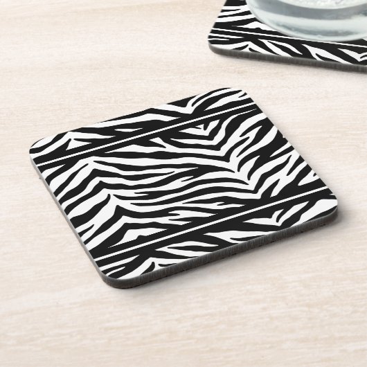 Jeu de Dessous de verre d'impression Zebra (Côté gauche)