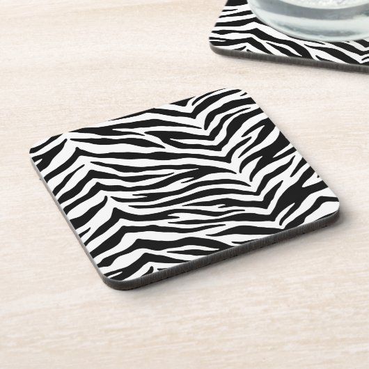Jeu de Dessous de verre d'impression Zebra (Côté gauche)