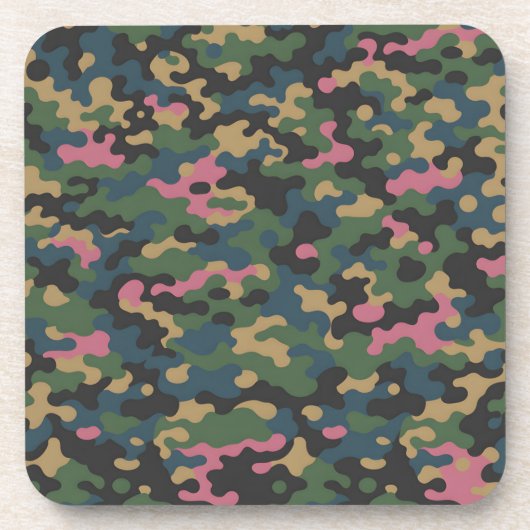 Jeu de Dessous de verre en plastique de Carré (Devant)