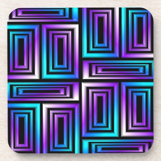 jeu de dessous de verre géométriques rectangles (Devant)