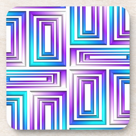 jeu de dessous de verre géométriques rectangles (Devant)