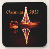 Jeu de Dessous de verre nautiques de Noël (Devant)