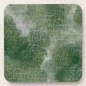 Jeu de Dessous de verre vert pin, Grunge Abstrait  (Devant)