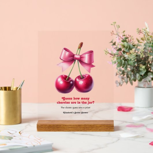 Jeu de devinette des cerises pour la baby shower (Mariage)