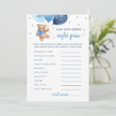 Jeu de devinette du juste prix Carte Ourson Shower (Debout devant)