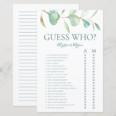 Jeu de devinette LGBTQ Feuille d'eucalyptus (Devant / Derrière)