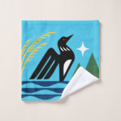 Jeu de drapeaux d'état et de serviettes de sceau d (Gant de toilette)