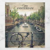 Jeu de étiquettes Amsterdam de texte personnalisé (Étiquettes simples)