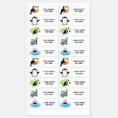 Jeu de étiquettes d'animaux de découpe de texte pe (Feuille)