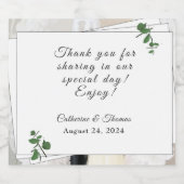 Jeu de Étiquettes Feuilles Rose de la dentelle bla (Étiquettes simples)