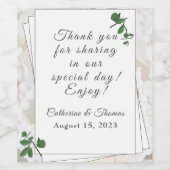 Jeu de Étiquettes Feuilles Rose de la dentelle bla (Étiquettes simples)