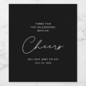 Jeu de Étiquettes Mariage noir et blanc simple (Étiquettes simples)