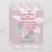 Jeu de Faire-part de mariage stargazer Lily (Devant / Derrière)