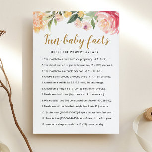 Jeu de Faits Amusants sur Bébé avec Cartes de Baby