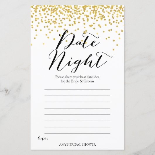 Jeu de Fête des mariées d'or - Carte de nuit de da (Devant)