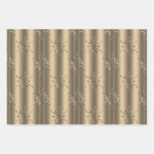 Jeu de feuilles de Noël étoilées métalliques (Devant)