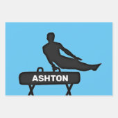 Jeu de feuilles de papier d'enveloppement de gymna (Devant 3)