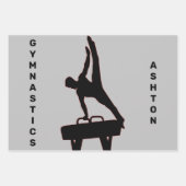 Jeu de feuilles de papier d'enveloppement de gymna (Devant)