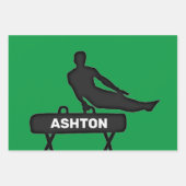 Jeu de feuilles de papier d'enveloppement de gymna (Devant 3)