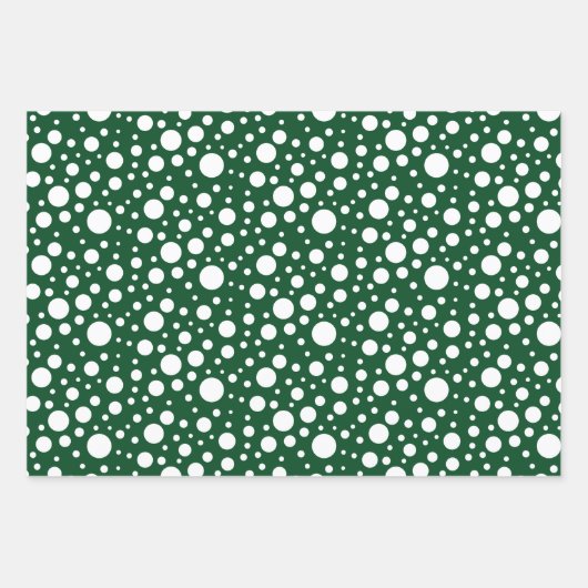 Jeu de feuilles papier d'enrobage de points gras (Devant 2)