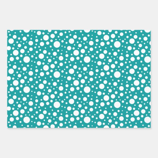 Jeu de feuilles papier d'enrobage de points gras (Devant 3)