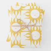 Jeu de feuilles plats en papier d'emballage (En situation)