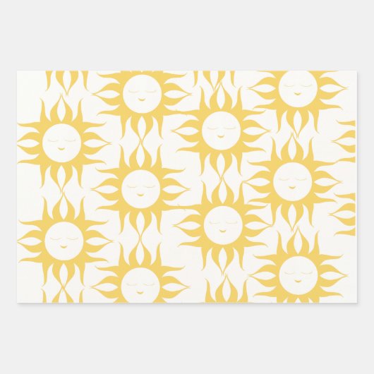 Jeu de feuilles plats en papier d'emballage (Devant)