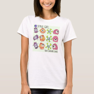 Jeu de fille de l'espace : Cadre par le T-shirt