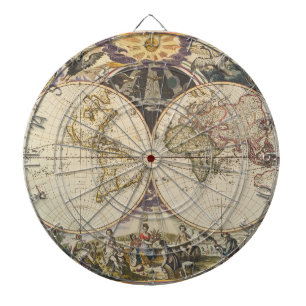 Jeu De Fléchettes 1702 Une nouvelle carte du monde