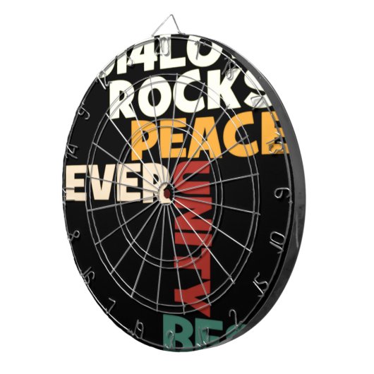 Jeu De Fléchettes 2014 Love Rocks Peace Art Imprimer (Devant droit)
