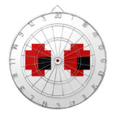 Jeu De Fléchettes 8 bits Éffrayants yeux rouges (Devant)