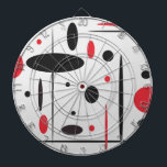 Jeu De Fléchettes Abstrait moderne Géométrique Noir et Rouge<br><div class="desc">Des motifs géométriques rouges et noirs embellissent ce tableau de fléchettes qui donne un aspect abstrait moderne. Fait un grand cadeau d'anniversaire pour l'homme qui a tout.</div>