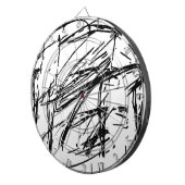Jeu De Fléchettes Abstrait noir et blanc (Devant droit)