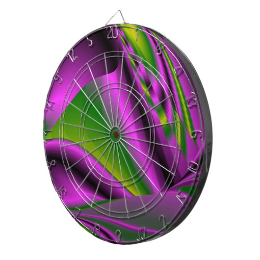 Jeu De Fléchettes abstrait Rainbow-Art vert violet (Devant droit)