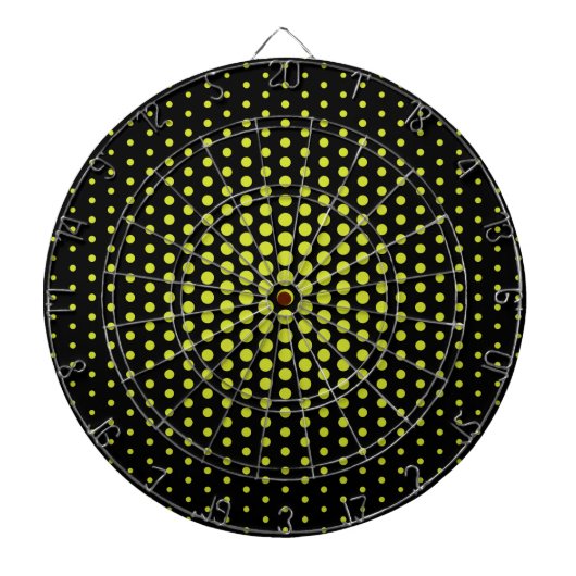 Jeu De Fléchettes Acid Green Techno Dots Moderne Noir (Devant)