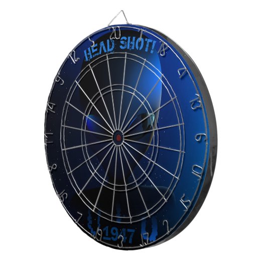 Jeu De Fléchettes Alien spatial "TIRE LA TÊTE !" (Devant droit)