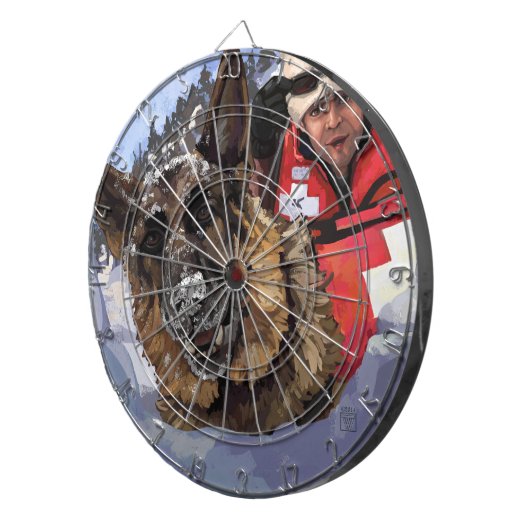 Jeu De Fléchettes Allemand Shepard Recherche et Secourt dans la neig (Devant droit)