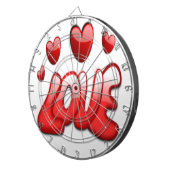 JEU DE FLÉCHETTES AMOUR AVEC LES COEURS ROUGES (Devant droit)