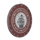 Jeu De Fléchettes AMOUR avec VOTRE panneau de dard fait sur commande (Devant gauche)