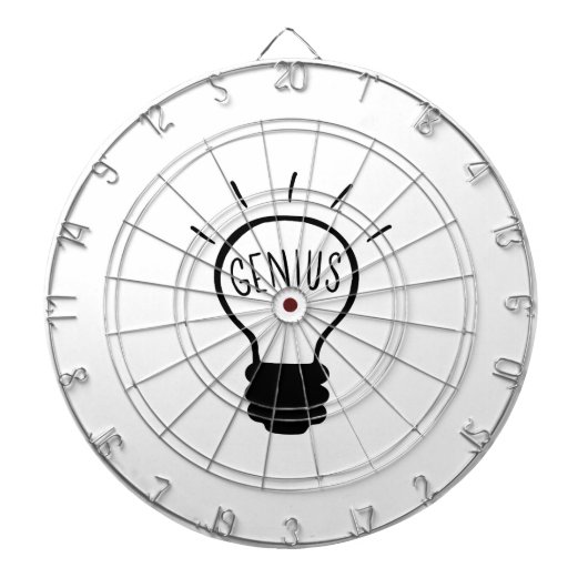 Jeu De Fléchettes Ampoule en noir et blanc (Devant)