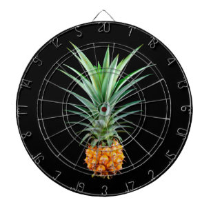 Jeu De Fléchettes ananas minimaliste élégant  arrière - plan noir