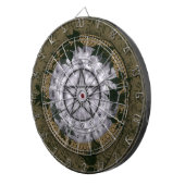 Jeu De Fléchettes Ancienne Magie Pagan Pentacle Dartboard (Devant droit)