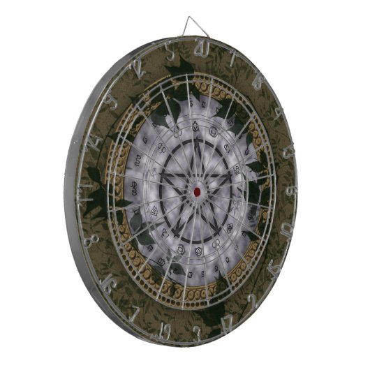 Jeu De Fléchettes Ancienne Magie Pagan Pentacle Dartboard (Devant gauche)