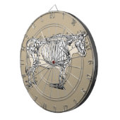 Jeu De Fléchettes Antique Cow Skeleton Bones (Devant droit)