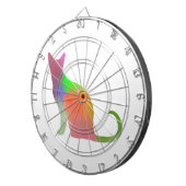 Jeu De Fléchettes Aquarelle Chat Silhouette (Devant droit)