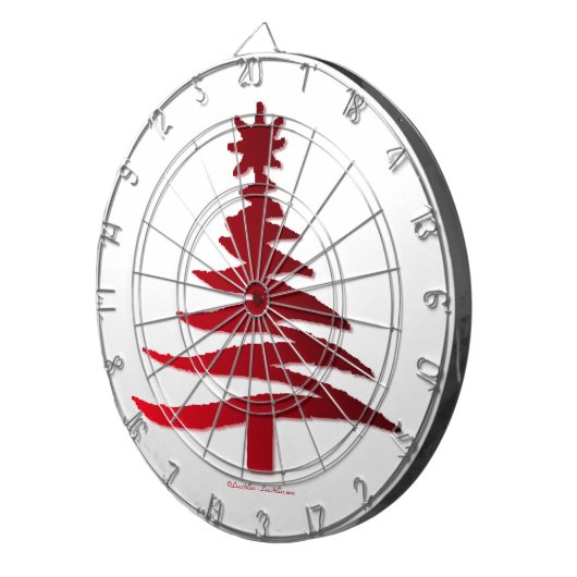 Jeu De Fléchettes Arbre de Noël Rouge (Devant droit)